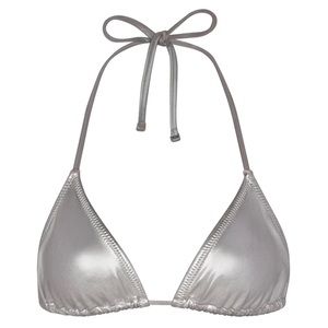 SKIMS Metallic Swim Triangle Top (M)